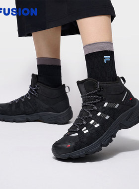 Como X 高帮加绒丨FILA FUSION斐乐潮牌男女鞋登山鞋T12M611551F