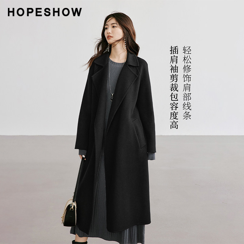 红袖  双面呢大衣   90124340816