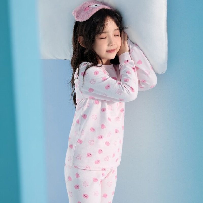 迪迪鹿2024男女童秋冬内衣套装C124324401