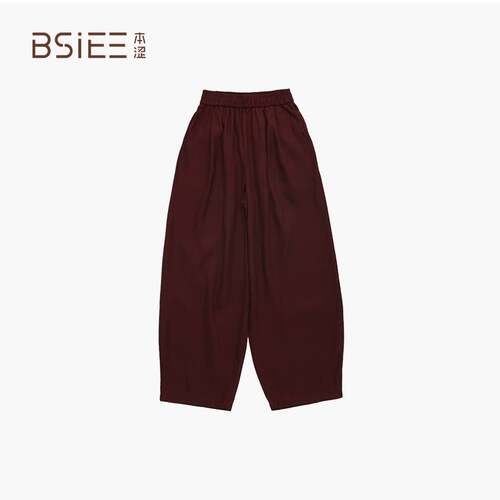 本涩舒适直筒面料裤E1798B02
