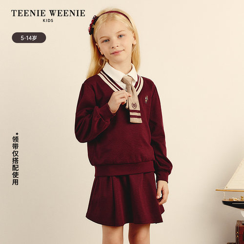 TeenieWeenie Kids小熊童装24秋款女童熊半身裙套装TKMT243851B