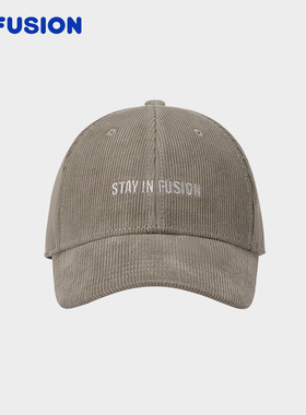 FILA FUSION斐乐帽子情侣棒球帽2025新款运动帽灯芯绒T13U542208F