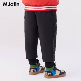 马拉丁童装儿童裤子24冬男女大童字母印花羽绒裤114118103V