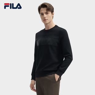 张艺兴同款 FILA 斐乐男子套头卫衣简约针织上衣F11M443205F