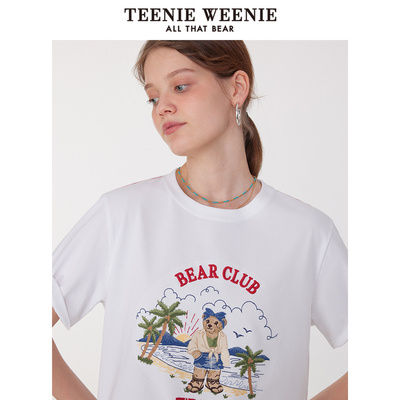 Teenie Weenie女士休闲简约小熊T恤TTRA252505T