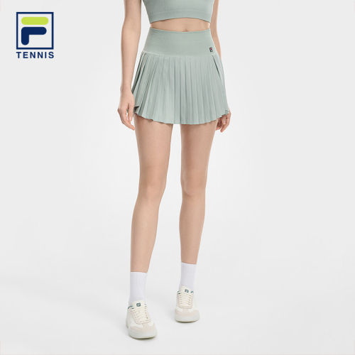 FILA 斐乐官方女针织苏珊裙2026夏新款网球百褶裙A11W623310F