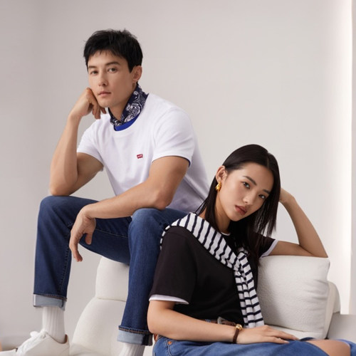 Levi's李维斯 男女简约休闲时尚宽松 短袖T恤002U3-0000