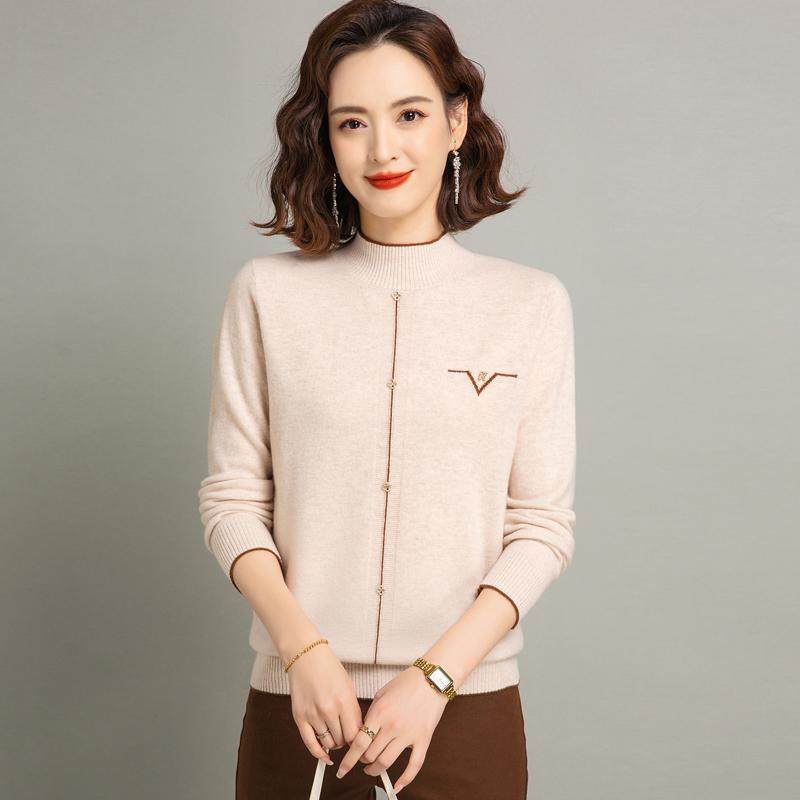 市产100%羊绒衫冬季圆领羊绒打底衫修身内搭羊毛衫女毛衣,女装/女士精品,毛针织衫,淘宝优惠券,粉丝福利购,淘宝优惠卷