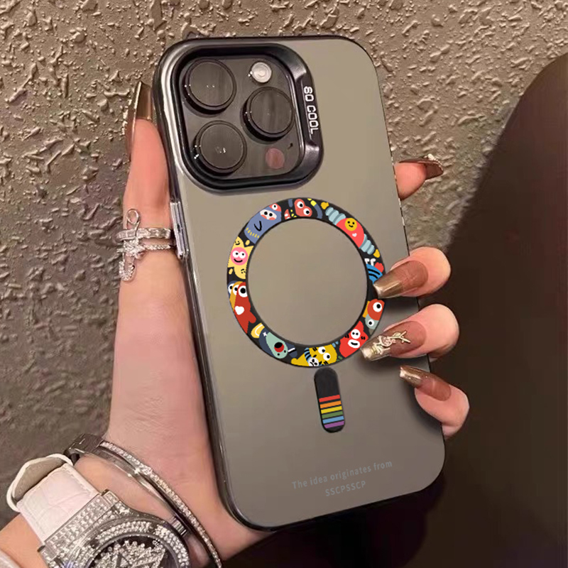 新品苹果16手机壳磁吸小怪兽