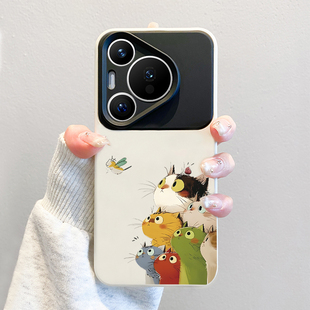 适用华为pura70pro手机壳新款 小众40高级感套50猫air mate80promax撞色硅胶p70可爱女ultra全包镜头防摔60pro