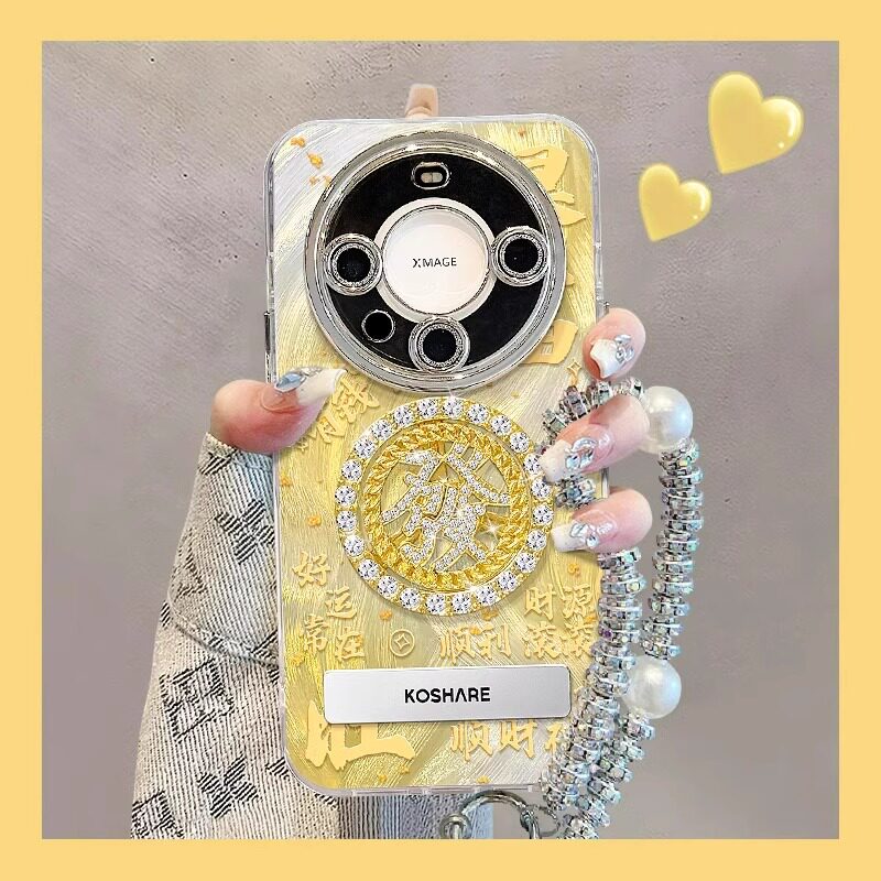 马年发财转盘适用华为mate60pro手机壳2025新款pura70新年高级感金色m40pro手链支架60pro+女保护套p60全包50