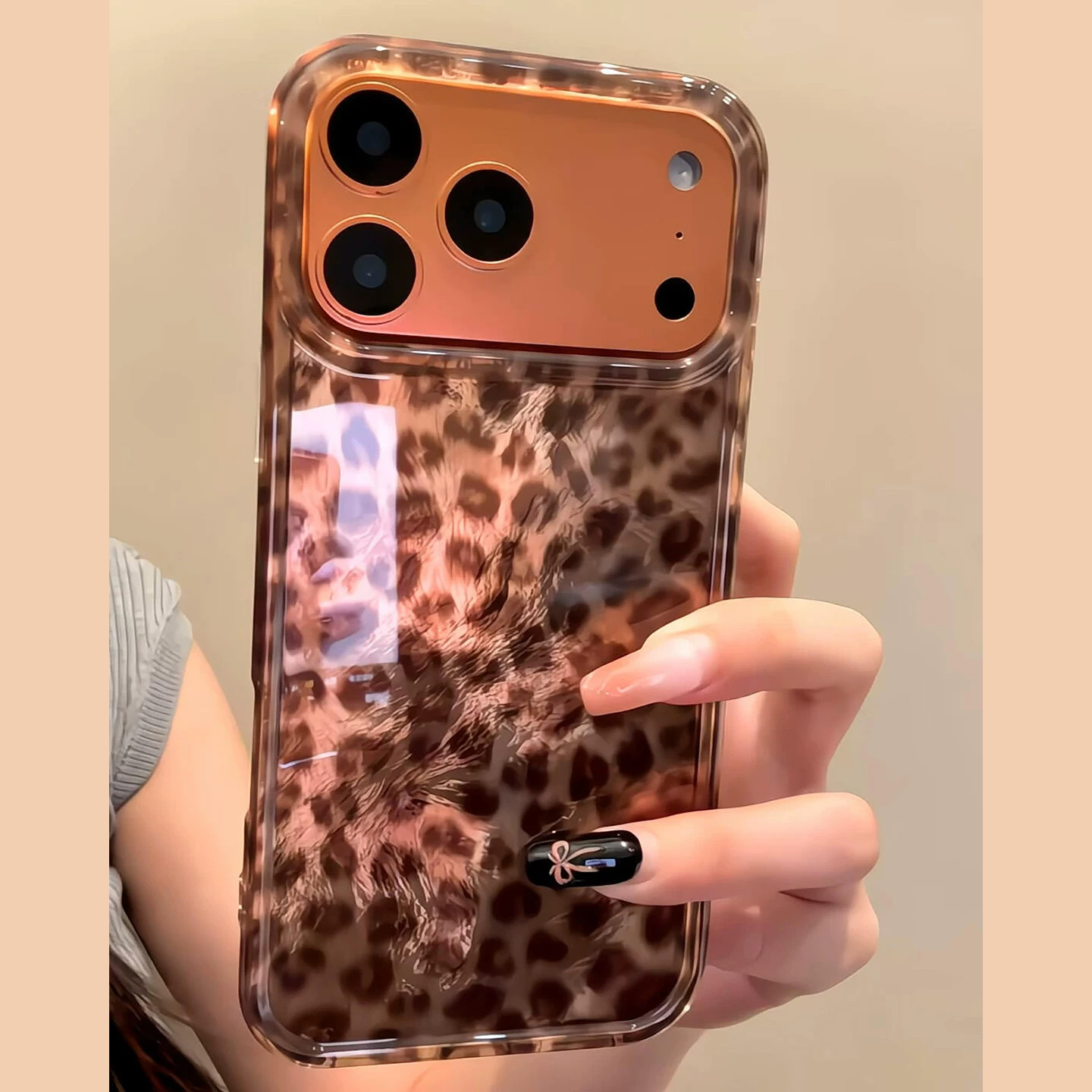 ins风豹纹适用苹果iPhone18Pro手机壳新款复古17Promax硅胶防摔16/15pm甜酷网红女款14Pro小众百搭超好看18pm
