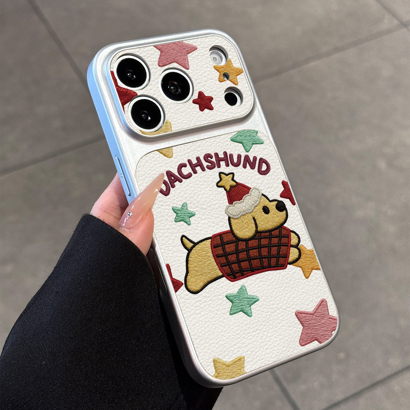 腊肠犬适用苹果17手机壳2026新款iphone16promax秒变15pro撞色小羊皮14女卡通可爱高级感13全包镜头防摔17PM