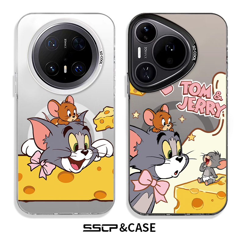 【肤感磨砂】适用华为mate80promax手机壳新款pura80超火卡通p70超薄60pro+磁吸air套m70情侣40猫和老鼠ultra