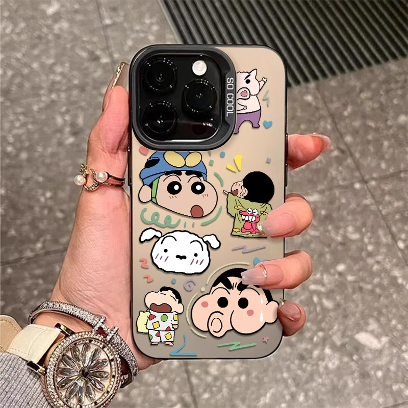 蜡笔小新适用苹果16promax手机壳2025新款15pro可爱卡通iphone14磨砂高级感13超薄硅胶12女小众11男防摔plus