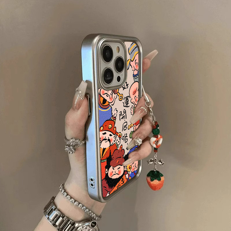 2026好运适用苹果16手机壳马年新款iphone15promax财神爷14plus全包防摔13秋冬小羊皮保护套12女高级感11小众,3C数码配件,手机保护套/壳,淘宝优惠券,粉丝福利购,淘宝优惠卷