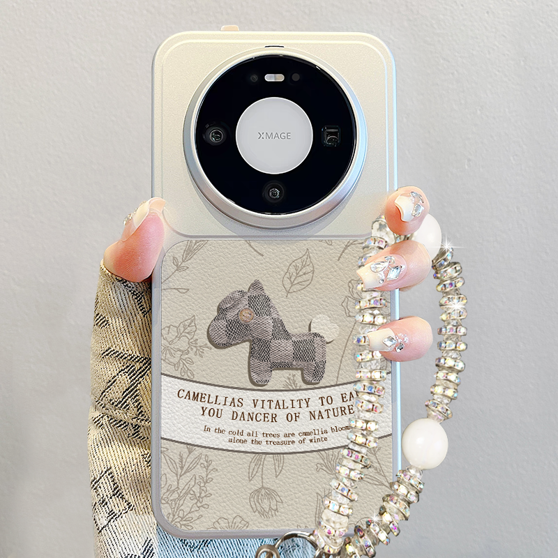 复古小马适用华为mate80手机壳超好看独特pura70pro新款mate70pro高级感小羊皮promax防摔60pro+女p80带手链