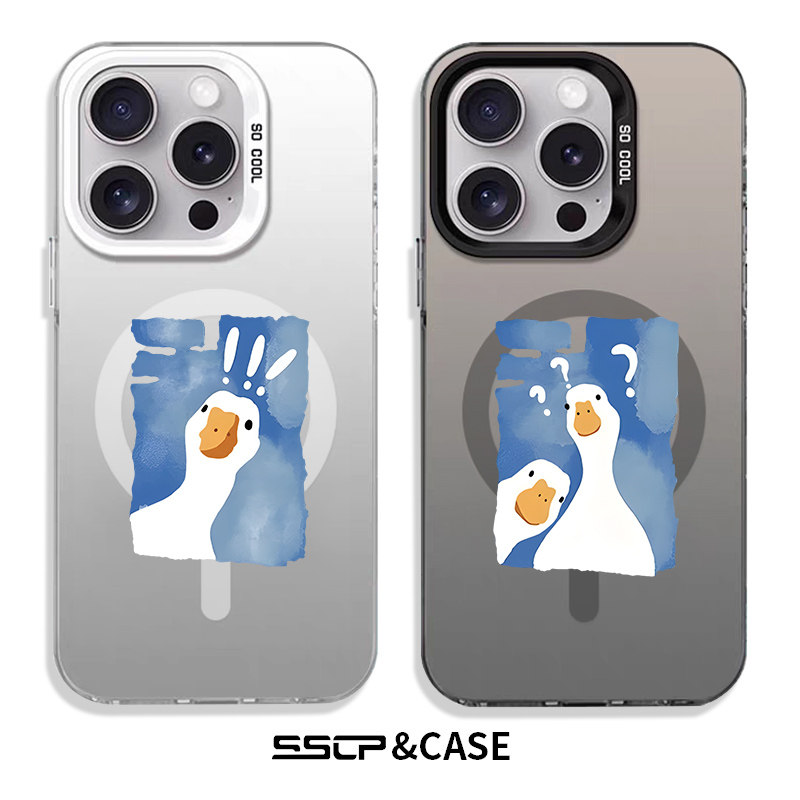 【肤感磨砂】适用苹果17手机壳新款iphone16promax个性情侣卡通15可爱鸭14plus超薄air硅胶防摔13超火12网红