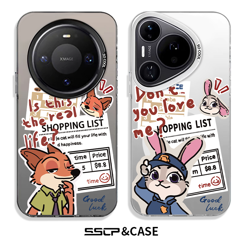 适用华为mate80promax手机壳2026新款pura70疯狂动物城卡通mate60pro情侣m70pro+磁吸80ultra防摔air女40朱迪