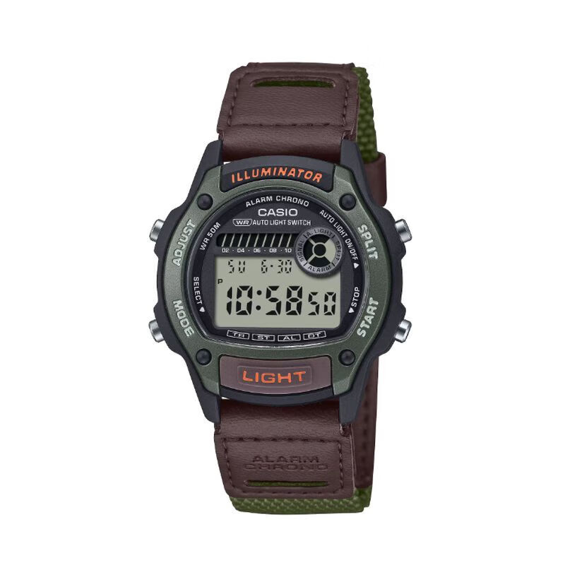 casio卡西欧手表男官方正品初高中学生防水运动电子手表W-220HF-3