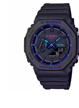 casio卡西欧手表男gshock八角橡树运动防水学生电子表GA-2100VB-1