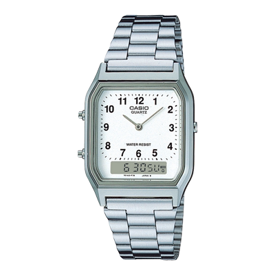 casio卡西欧小方块手表男官方正品男女学生石英电子表AQ-230A-7A