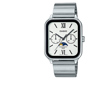 casio卡西欧手表男女小方块月相正品 M305D 防水学生考试石英表MTP