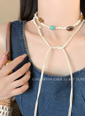 波西米亚民族风手工编织腰链女