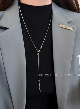 欧美气质长款流苏毛衣链