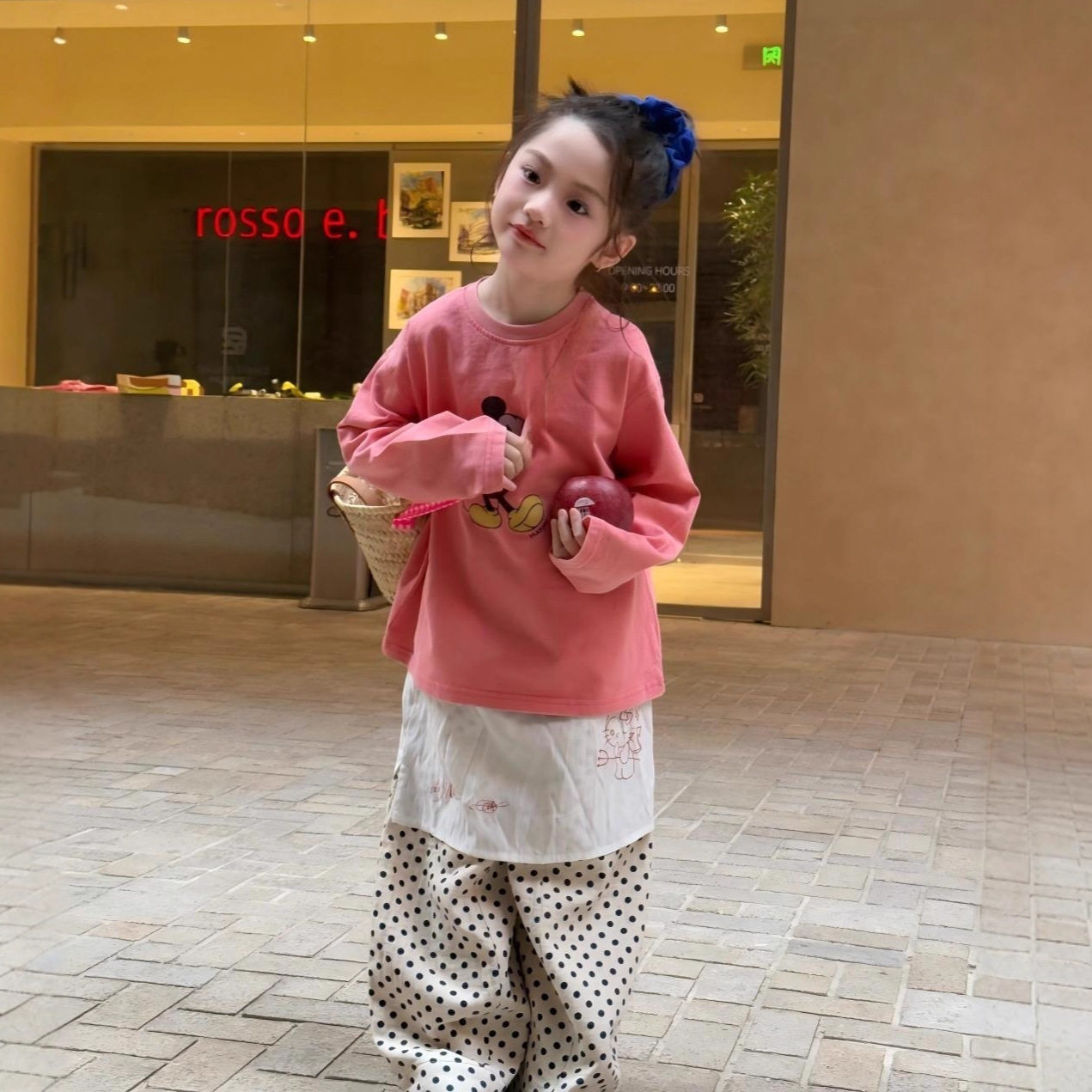 女童套装26春夏新款儿童卡通米奇休闲t恤中小童ins波点宽松阔腿裤,童装/婴儿装/亲子装,儿童运动套装,淘宝优惠券,粉丝福利购,淘宝优惠卷