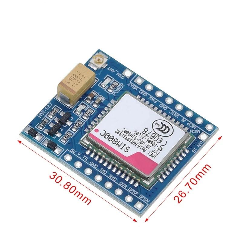 适用SIM800C GSM GPRS模块5V/3.3V TTL适配STM32 C51程序与蓝牙