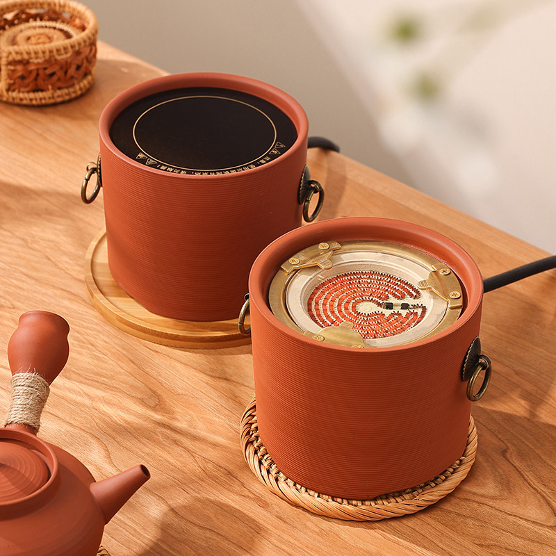 电陶炉烧茶炉家用茶壶砂铫壶木炭炉陶土红泥炉围炉煮茶静音防水,餐饮具,煮茶炉,淘宝优惠券,粉丝福利购,淘宝优惠卷