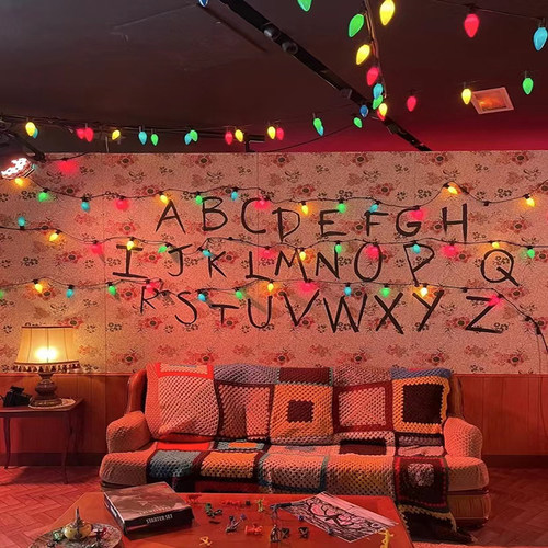 怪奇物语灯泡草莓拉拉泡灯串