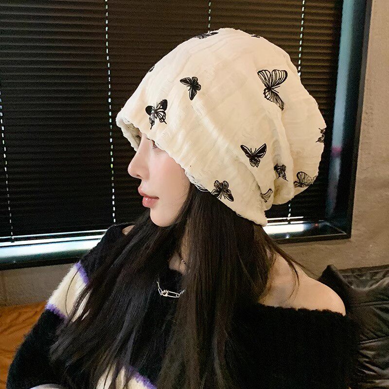 早秋空调房月子帽孕妇月子帽女产后睡觉可戴防风透气头巾包头睡帽
