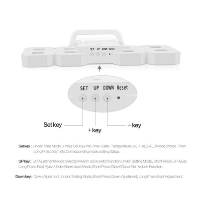 3D USB Wall lamp LED Digital Clock light Electronic Desk Tab
