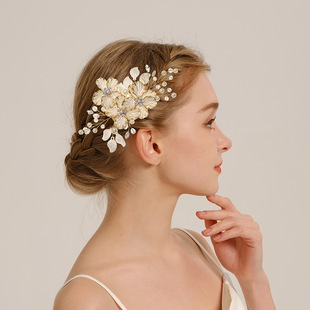 Flower Comb Cheongsam Pearl Hair Clip盘发珍珠发夹
