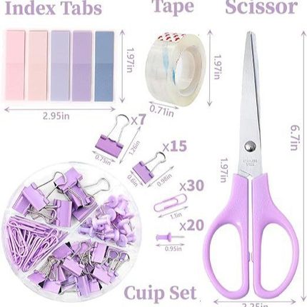 Macaron Office Set Stapler Scissors Tape Stapler订书机剪刀