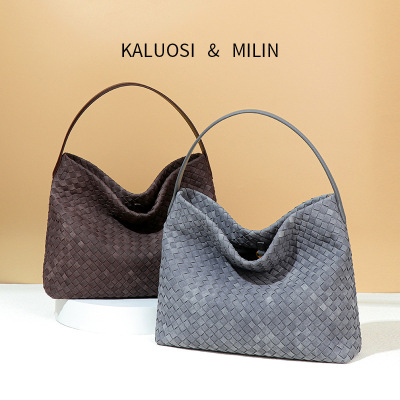 High end, large capacity bag, women's woven bag