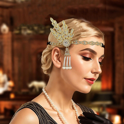 Headband Gatsby Accessories 1920s Ball Set舞会派对套装
