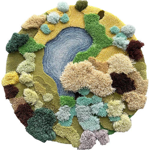 Floor mat, three-dimensional circular bedside blanket床边毯