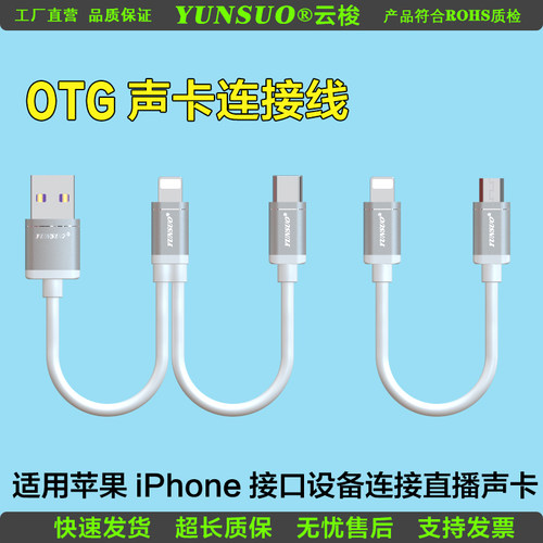 适用苹果设备OTG无损连接声卡线