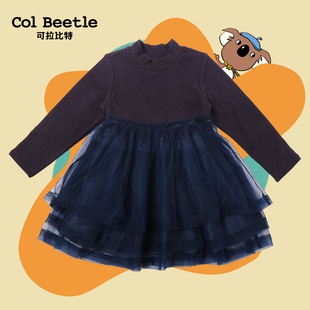 可拉比特女童新年裙子时尚洋气莎莎裙新年喜庆雪纱蛋糕连衣裙