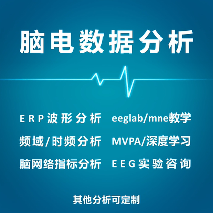 脑电数据分析EEG数据处理ERP波形eeglab静息态MVPA时频分析erplab