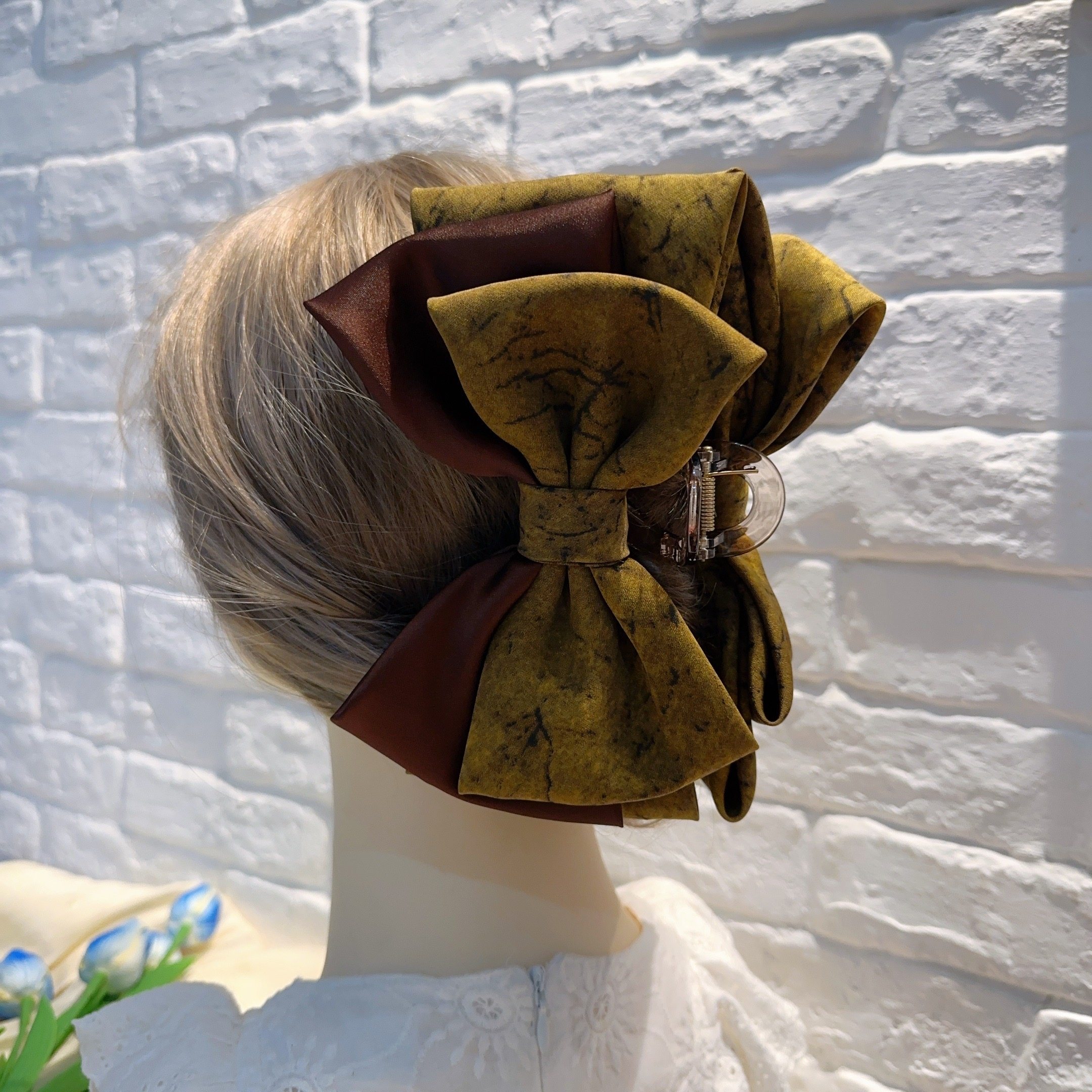 【气质港风抓夹】复古风超大蝴蝶结八字抓夹后脑勺发夹高级发饰