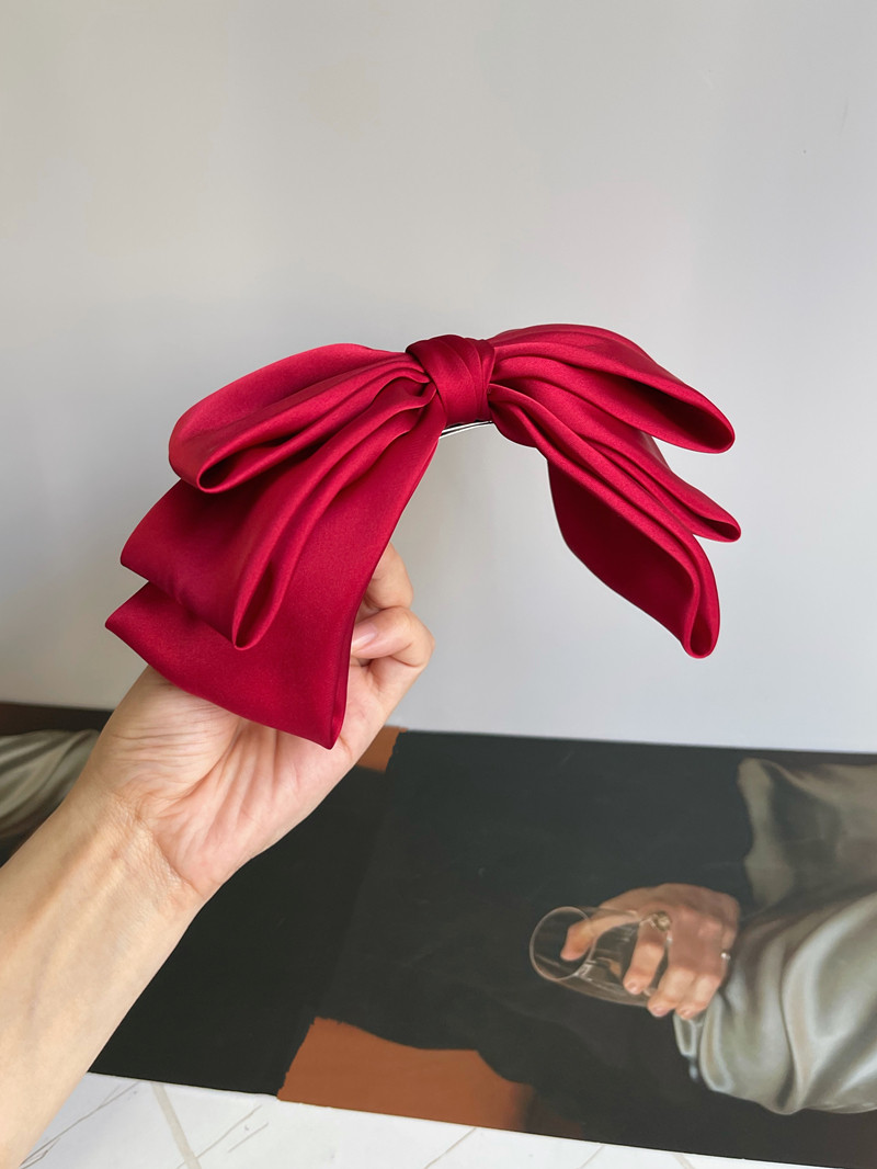 法式复古三层蝴蝶结发夹