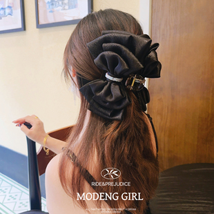 超大八层水钻蝴蝶结抓夹在逃公主发夹显发量 重工款 高定抓夹