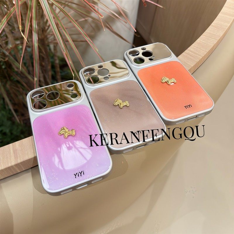 新款镜面闪粉渐变亮片马适用于苹果17promax潮女16pro防摔手机壳,3C数码配件,手机保护套/壳,淘宝优惠券,粉丝福利购,淘宝优惠卷