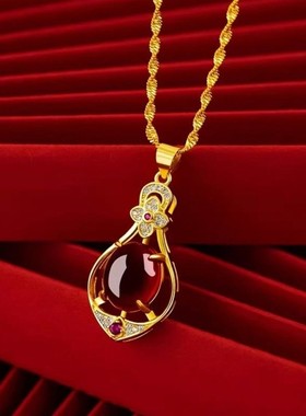 铜合金珐琅吊坠 【马年爆款】新款金色项链轻奢设计感高品质吊坠3