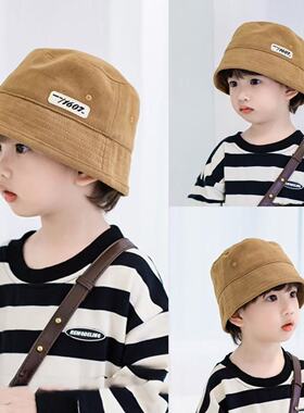 婴儿帽子女童春夏季休闲盆帽男童秋季宝宝小孩防晒遮阳渔夫帽