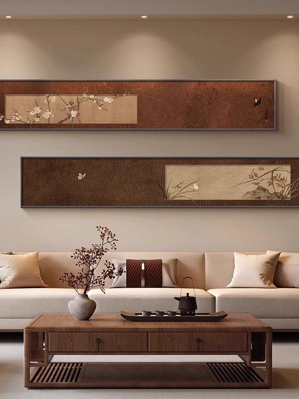 梅、兰、竹、菊、新中国风客厅装饰画横幅、卧室挂画、宋代美学茶,家居饰品,现代装饰画,淘宝优惠券,粉丝福利购,淘宝优惠卷